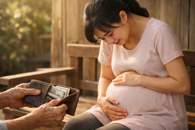 Về quê vay mẹ tiền đi đẻ, lúc mẹ mở ví tiền tôi khóc nức nở - 1