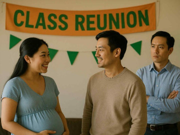 Bà bầu - Đi họp lớp cùng vợ, thấy bạn trai cũ của cô ấy giống con trai mình, tôi lập tức ly hôn