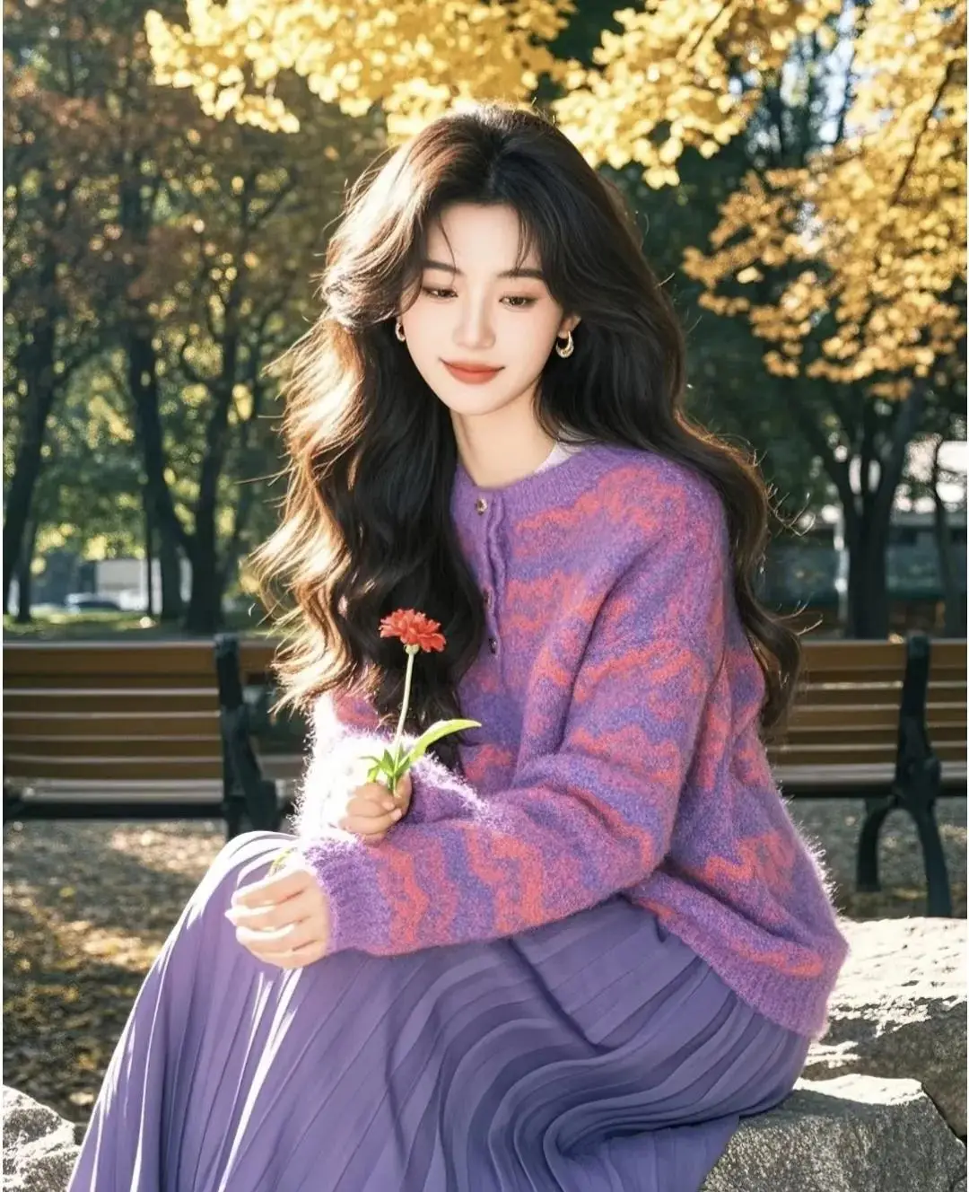 Không phải đen trắng hay xám, đây là 5 màu áo len đẹp nên sắm mùa Thu Đông, vừa trẻ trung lại không kén da - 9