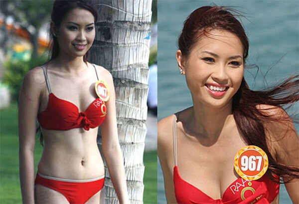 Sắc vóc nuột nà với làn da trắng sáng của Thu Vân ngày thi hoa hậu.