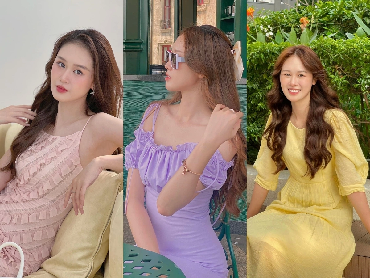 Trong tủ đồ của người đẹp còn không thiếu những mẫu đầm bèo nhún, xếp ly - những thiết kế giúp tôn nét nữ tính và tăng thêm độ mềm mại cho phong cách của cô.