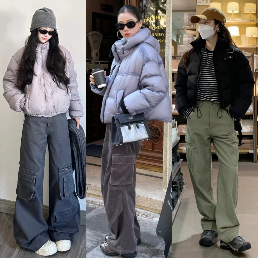 Trong những ngày rét đậm, bạn hoàn toàn có thể mặc thêm áo giữ nhiệt bên trong quần cargo mà không làm ảnh hưởng đến phom dáng hay tính thẩm mỹ của set đồ.