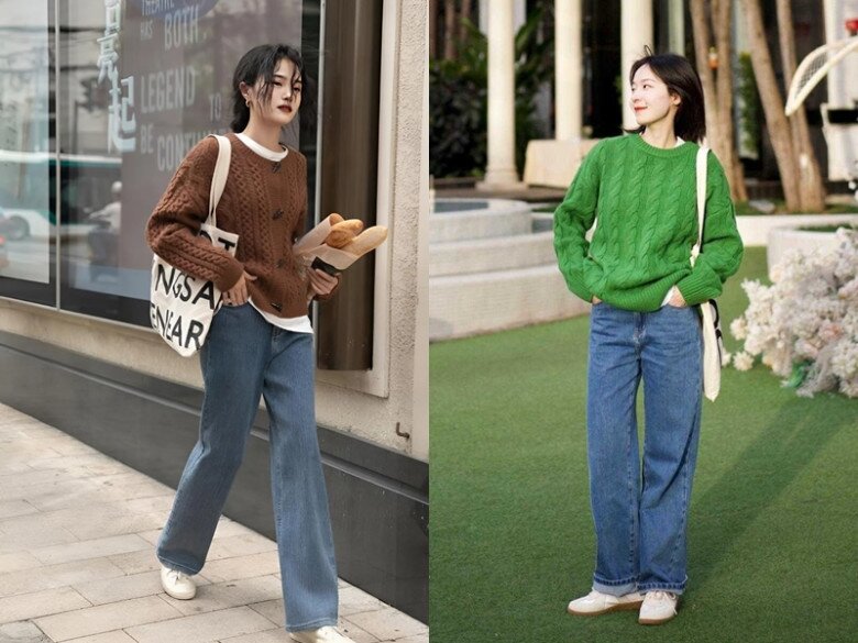 5 combo áo len với quần đẹp bất bại, cả người như được bật filter vừa trẻ xinh vừa cao ráo - 1