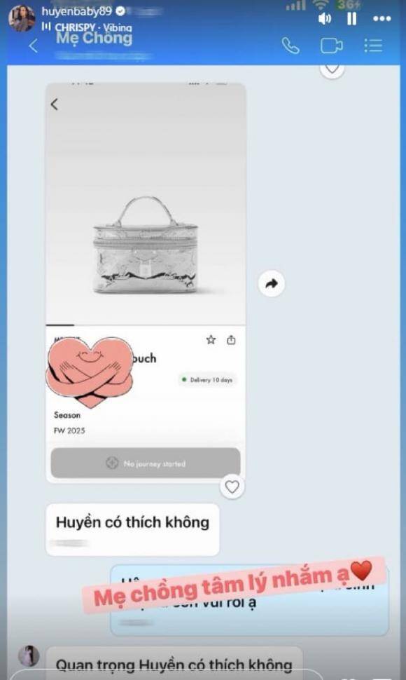 Chị đẹp khoe tin nhắn tình cảm từ mẹ chồng cho thấy cô được mẹ sủng hết mực.