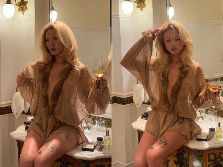 Người đẹp lai 2 dòng máu ngoài đời có phong cách thời trang gợi cảm, đậm chất Âu Mỹ.