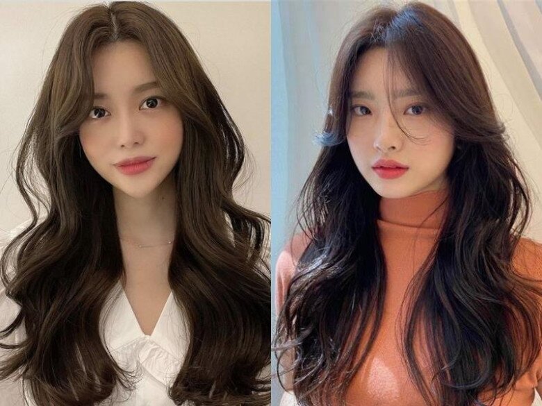 Tóc rẽ ngôi giữa giúp gương mặt trở nên cân đối hơn, nhấn mạnh những đường nét hài hòa và mang lại vẻ thanh thoát, tự nhiên.