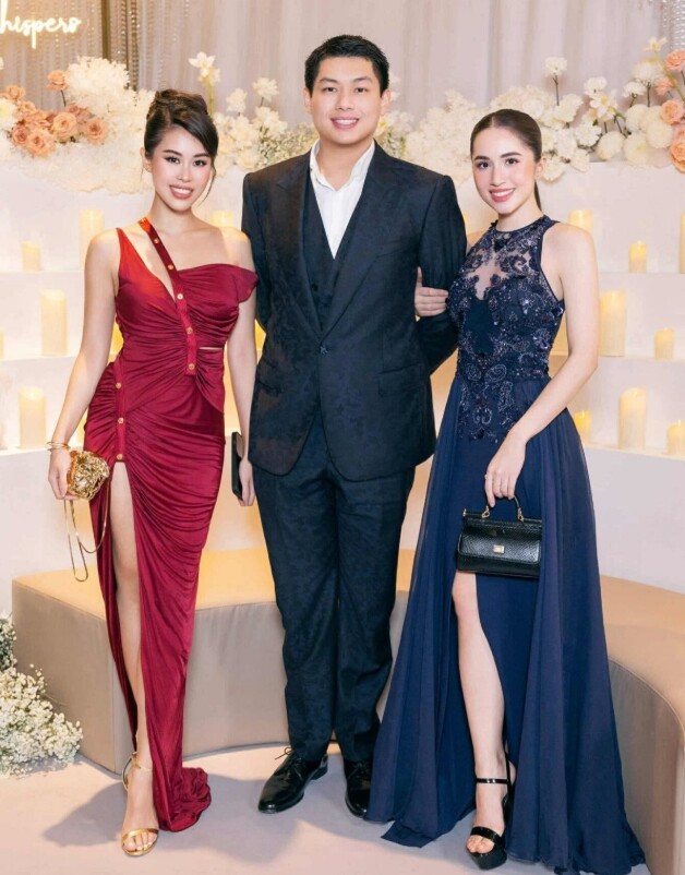 Marie Trâm Anh (ngoài cùng bên phải) là bạn gái của Hiếu Nguyễn - em chồng Tăng Thanh Hà.