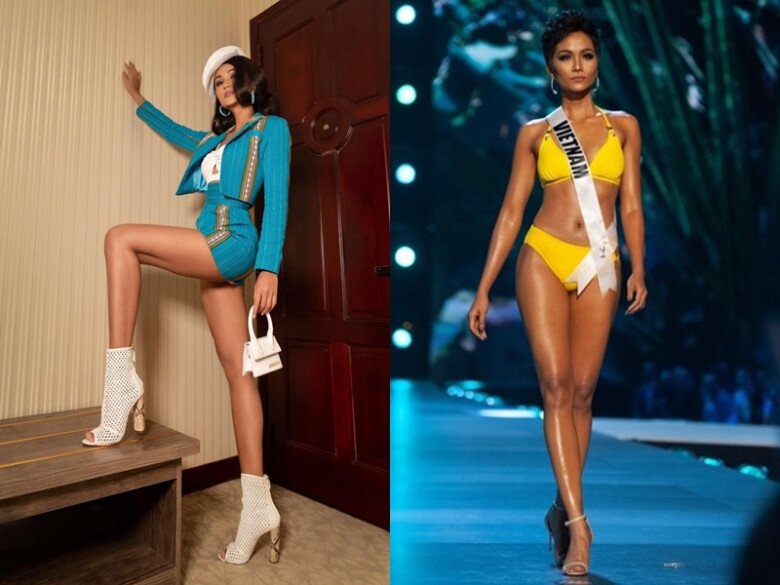 HHen Niê có đôi chân dài và thân hình được đánh giá là chuẩn đẹp, góp phần giúp cô giành được thành tích cao tại các đấu trường sắc đẹp.