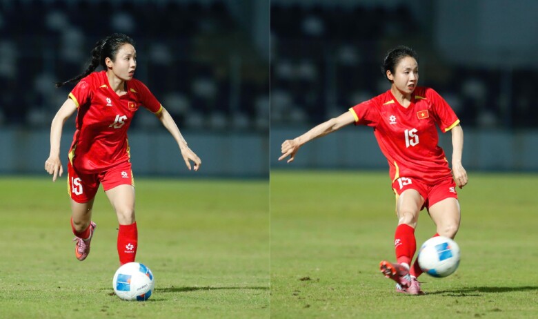 HLV Mai Đức Chung từng ca ngợi Trần Thị Duyên có những phẩm chất tốt trong phòng ngự nhưng hiện tại tấn công cũng rất tốt, chơi ngày càng chững chạc. Ảnh: HP - MD.