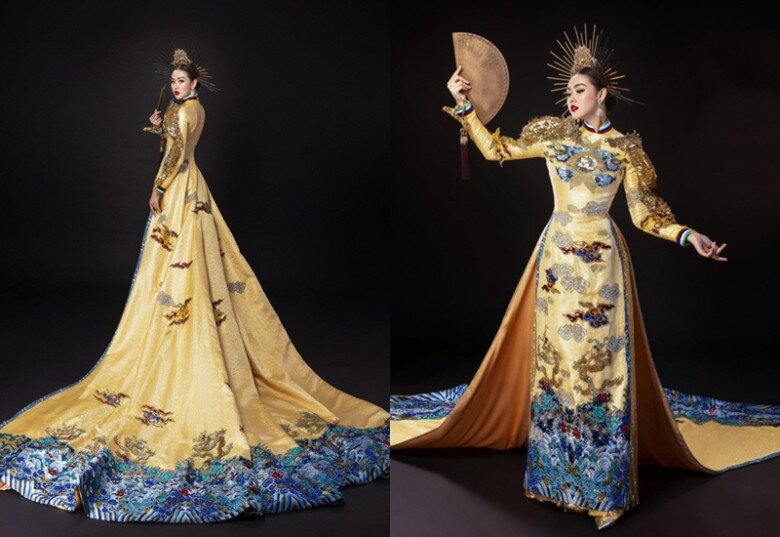 Hương Giang mặc áo dài trắng tinh tại Miss Universe, nhìn lại 4 lần áo dài Việt thắng giải Trang phục dân tộc đẹp nhất - 5