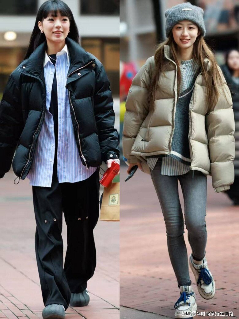 Mặc áo phao nên phối với quần jeans bó sát hay quần ống rộng? Chị em sành thời trang đều áp dụng công thức này - 1