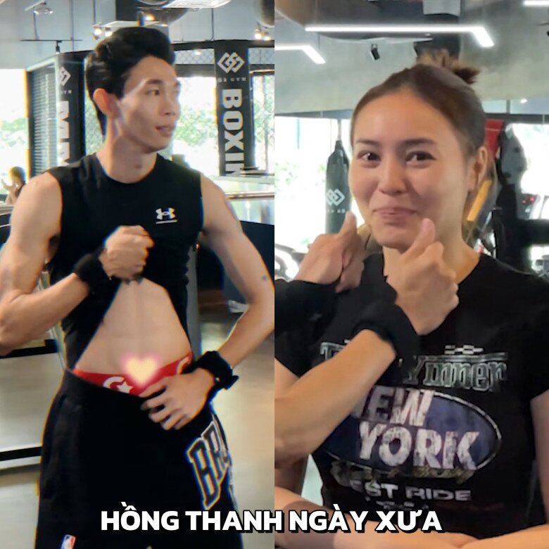 Hồng Thanh thời còn yêu DJ Mie sở hữu body săn chắc.