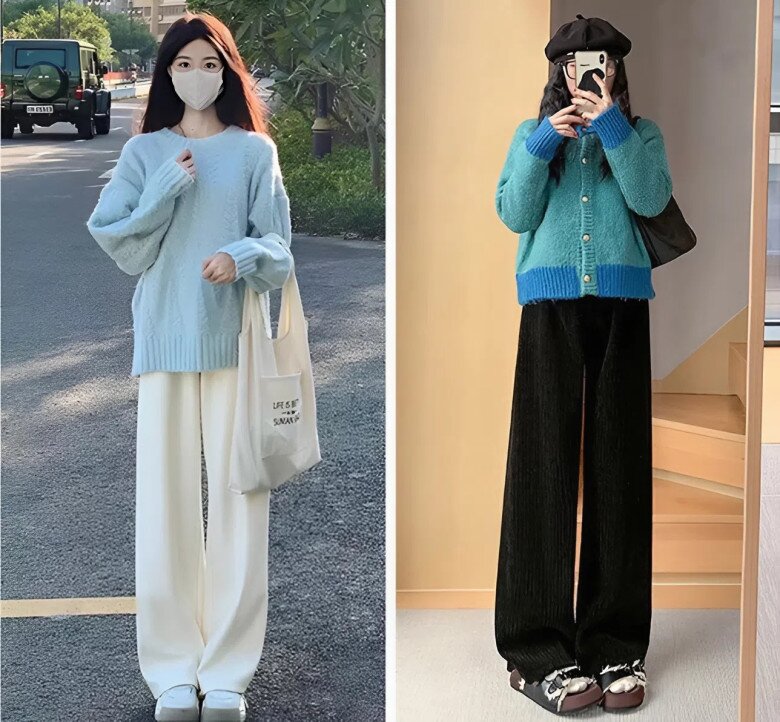 Kiểu quần mùa đông chỉnh dáng siêu đỉnh hơn quần ống rộng, giúp chân thon dài lại ấm áp hơn quần jeans - 3