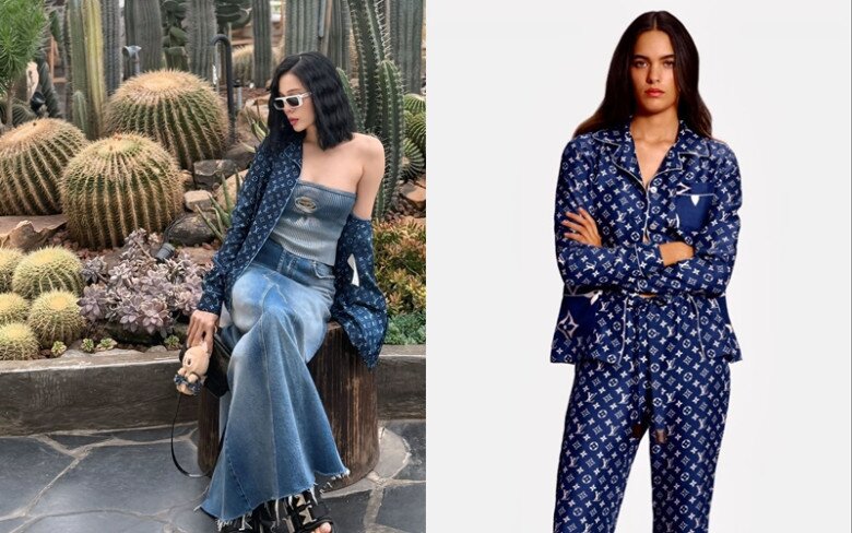 Chiếc áo khoác mà Lệ Quyên mặc nằm trong set đồ pijama của thương hiệu xa xỉ, riêng giá áo đã lên đến hơn 50 triệu đồng.