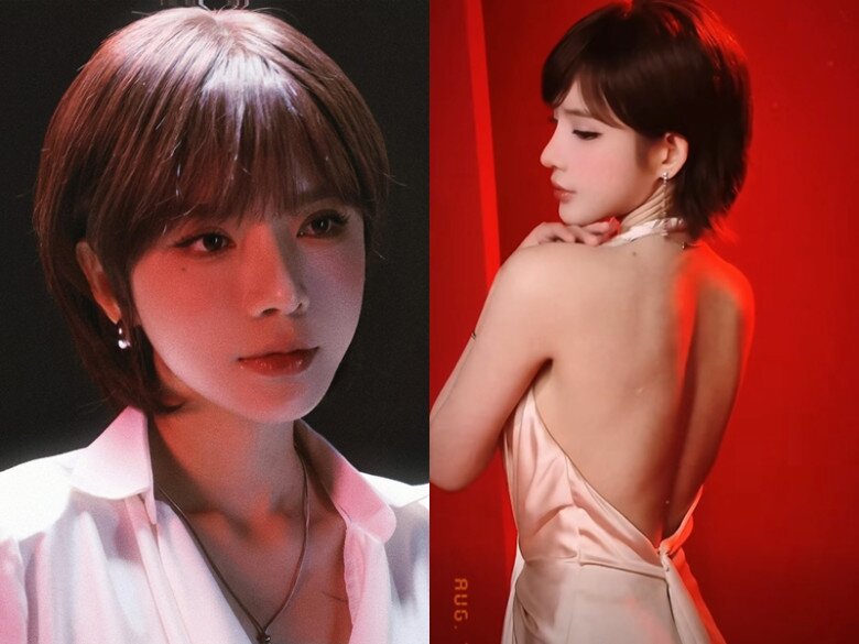 Tạo hình quyến rũ của LyLy trong phim với mái tóc ngắn cá tính, trông vô cùng sexy.