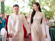 Thời trang - Đỗ Thị Hà được khen khéo chọn giày để không cao lấn át chồng