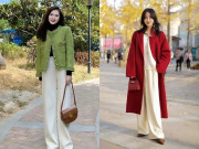 Thời trang - Kiểu quần mùa đông chỉnh dáng siêu đỉnh hơn quần ống rộng, giúp chân thon dài lại ấm áp hơn quần jeans