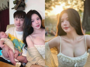 Vợ hot girl của Trọng Lân gây tranh cãi vì liên tục khoe vòng 1 sau sinh
