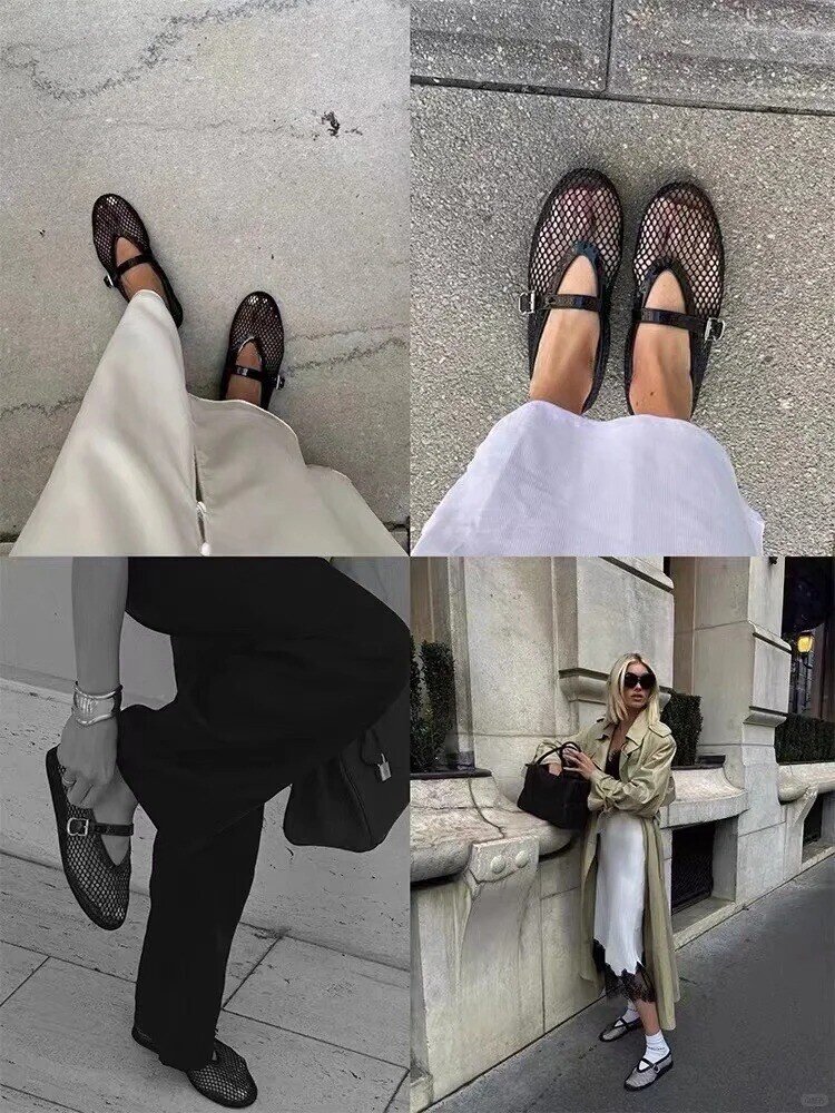 Kiểu giày này cực thoáng nên sẽ rất nhanh khô nếu chị em phải đi làm vào ngày mưa.