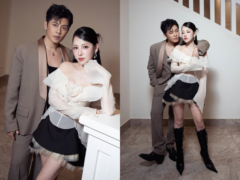 Puka nhanh chóng về dáng sau sinh, tự tin mặc đồ khoe dáng sánh đôi bên chồng.