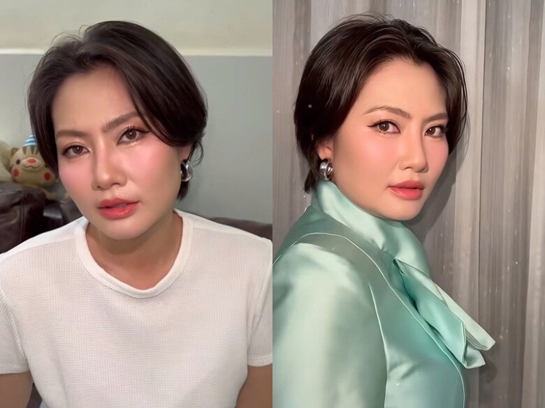 Ngọc Lan hiện tại trông menly với kiểu tóc pixie ngắn cá tính.