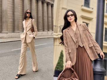 Mùa thu này đừng chỉ mặc sơ mi, quần âu đi làm, 7 outfit công sở trẻ trung, thanh lịch khiến đồng nghiệp phải ghen tỵ