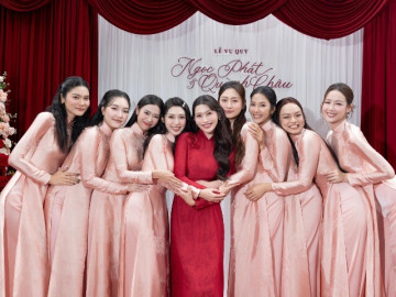 Nhan sắc dàn phù dâu "cực phẩm" trong đám cưới Chế Nguyễn Quỳnh Châu: Từ hoa hậu quốc tế đến chị đẹp