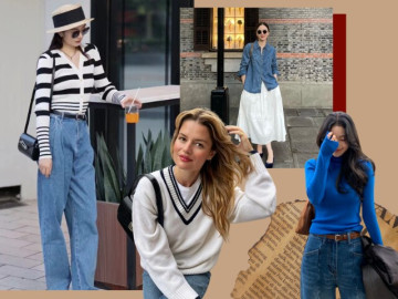 Sau khi thử loạt outfit mùa lạnh, đây là 4 kiểu áo đẹp mặc cùng quần jeans giúp tôi sang như quý cô nước Pháp
