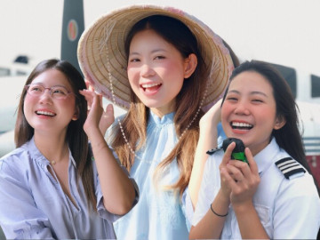 Nữ cơ phó U30 đốn tim với gương mặt "búng ra sữa", ăn mặc dễ thương như nữ sinh khác hẳn khi mặc đồng phục bay