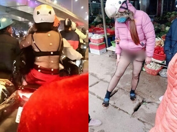 Thời trang - Trời rét căm, hội chị em mặc kiểu "thời trang hơn thời tiết" hở cả nội y khiến người xung quanh bối rối