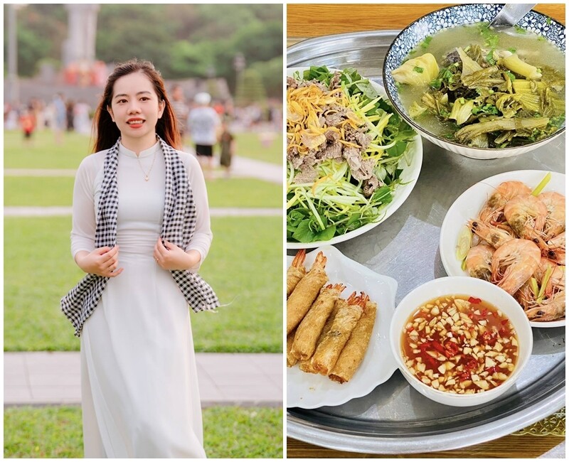 Là người yêu bếp nên chị Thùy Linh (Vinh, Nghệ An) rất chăm chỉ nấu ăn mỗi ngày. Các món ăn chị nấu rất gần gũi, giản dị, nhưng ngon miệng và đủ chất.