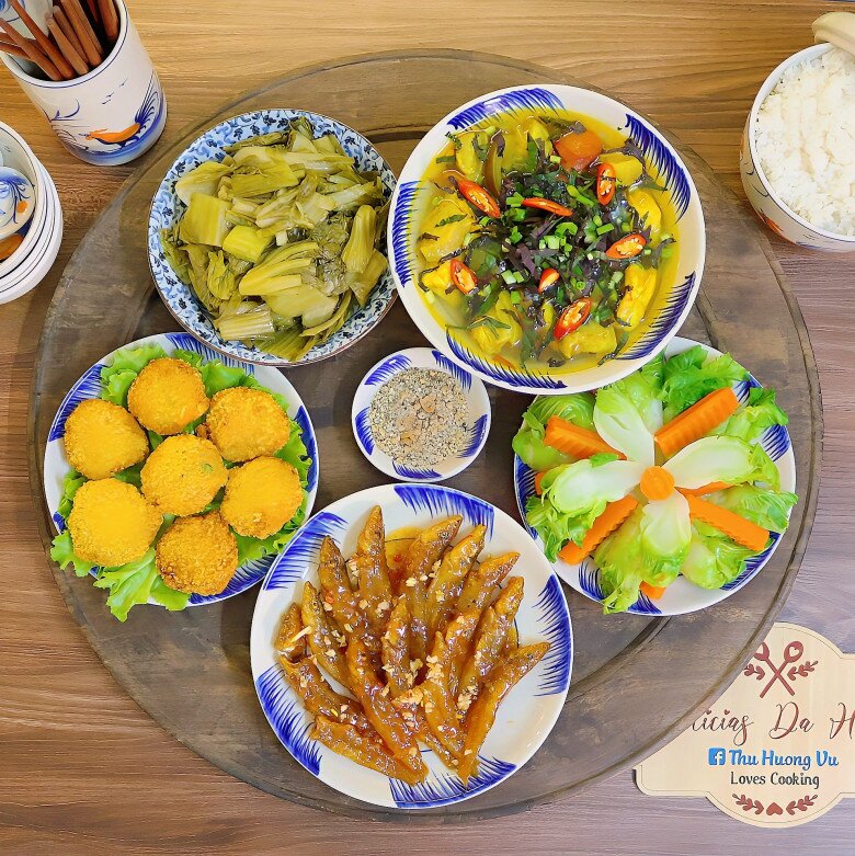 Cơm tối hấp dẫn.