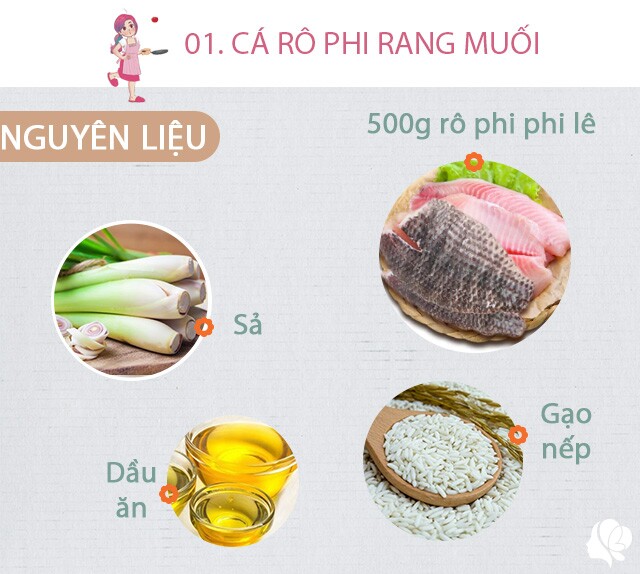 Nguyên liệu: 500g cá rô phi phi lê - 5 cây sả, 5 củ hành khô - 10g gạo nếp, 10g muối tinh - 2g hạt tiêu, 5g mì chính - 15g bột năng - 200 ml dầu ăn - 4 thìa dấm.