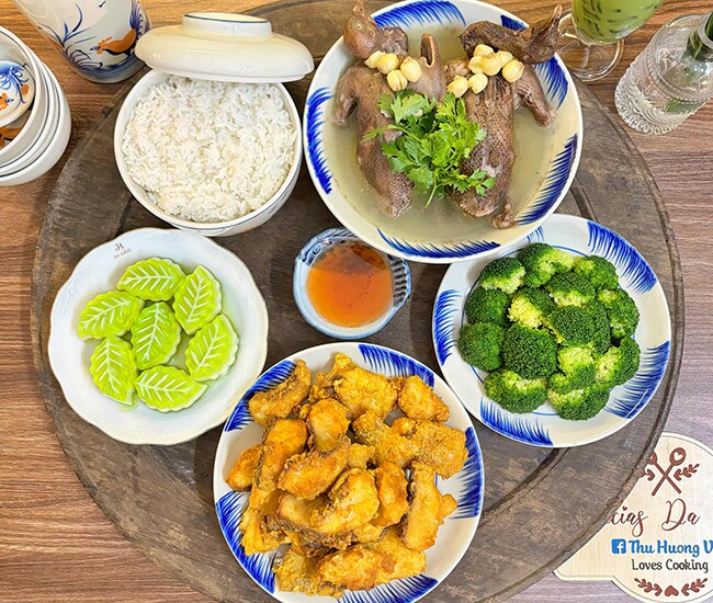 Bữa tối giàu dinh dưỡng.