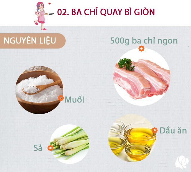 Chuẩn bị: - 1 miếng thịt ba chỉ ngon khoảng 500g - 1 nhánh sả đập dập - 1 củ hành tây; 3 muỗng canh muối; 1 miếng gừng thái lát vài lá chanh nếu có