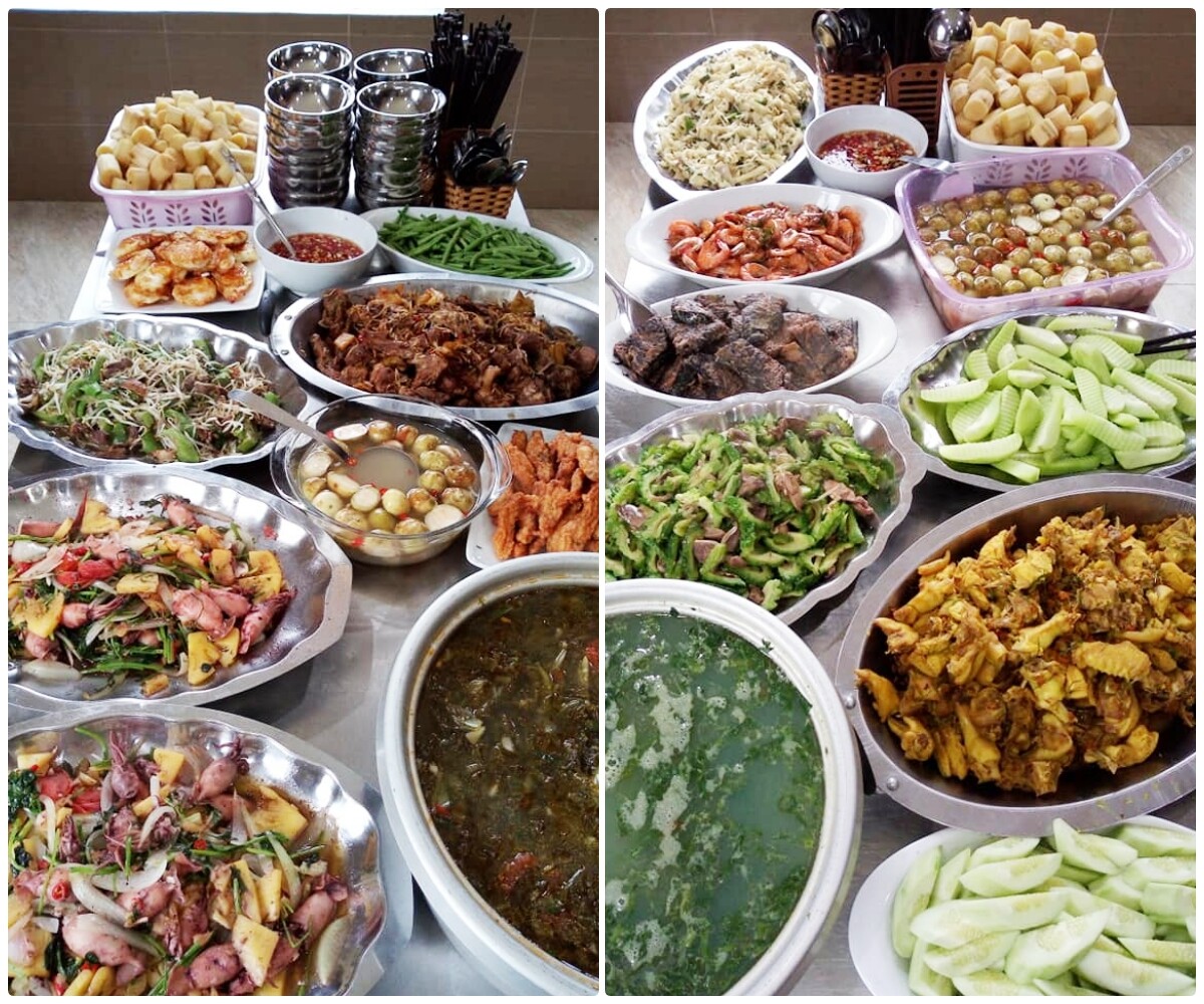 Những bữa ăn chị nấu tại cơ quan trong các năm đầu mới trở thành bếp trưởng.