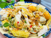 Bếp Eva - Củ thì nhìn như khoai nhưng tên lại là sâm, đem làm nộm với thịt gà được món giòn ngon, thanh mát, tốt cho sức khỏe