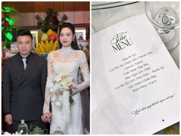 Thực đơn tiệc cưới hoa hậu Đỗ Thị Hà: Món nào cũng ngon và tinh tế