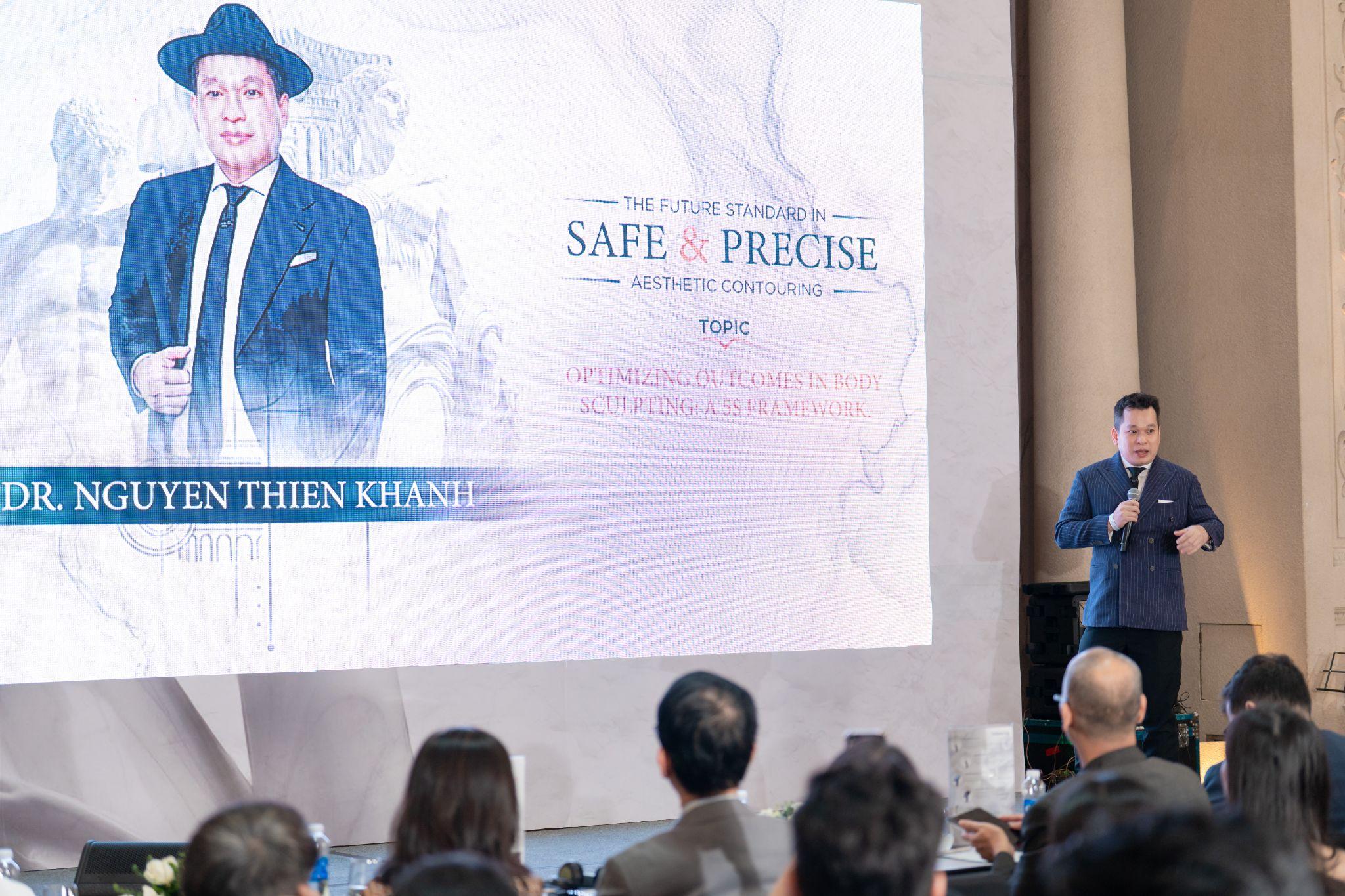 TS.BS Nguyễn Thiện Khanh trình bày đề tài 1 tại hội nghị