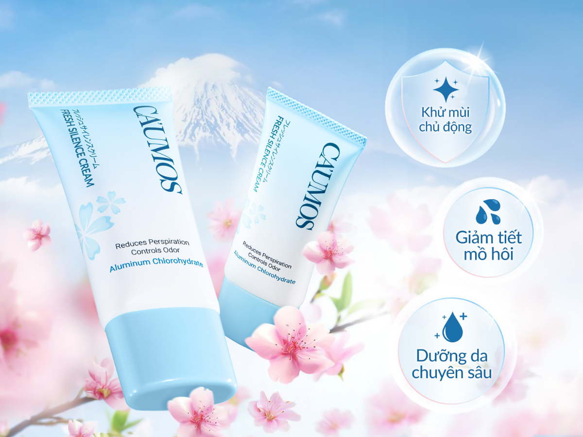 Kem khử mùi Caumos Fresh Silence: Giải pháp 3-trong-1 cho vùng nách