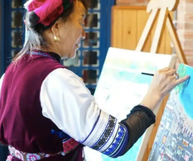 Cụ bà 78 tuổi lần đầu cầm cọ, 92 tuổi trở thành amp;#34;kỳ tích của nghệ thuật nông dânamp;#34;, tác phẩm được khắp nơi săn đón - 1