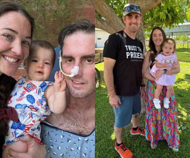 Stacie, Logan Barber bên con gái nhỏ. 