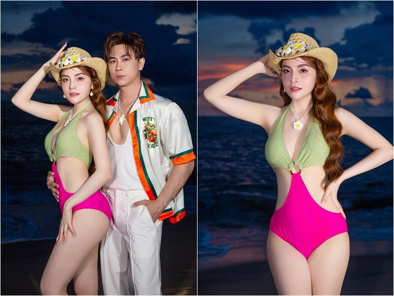 Loạt ảnh mới của ca sĩ Saka Trương Tuyền và Hồ Việt Trung đang gây xôn xao mạng xã hội. Cả hai diện trang phục gợi cảm, tạo dáng tình tứ bên nhau từ phòng ngủ đến bãi biển.