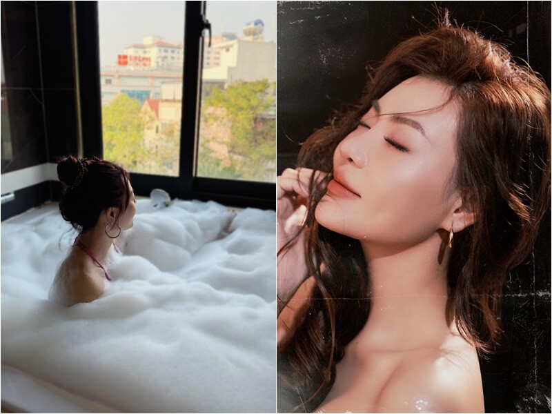 Mới đây, diễn viên Thanh Hương gây bão mạng xã hội khi đăng ảnh thư giãn trong bồn tắm đầy bọt trắng bên khung cửa sổ thoáng đãng đầy ánh sáng, làm vẻ đẹp của nữ diễn viên thêm lãng mạn và gợi cảm.