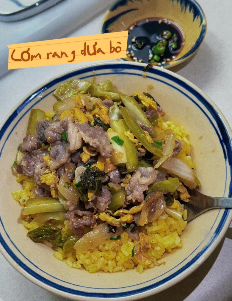 Cơm rang dưa bò phiên bản nâng cấp của chồng Diễm Hương được vợ khen siêu ngon. Bạn bè trêu rằng đây là bò rang cơm.