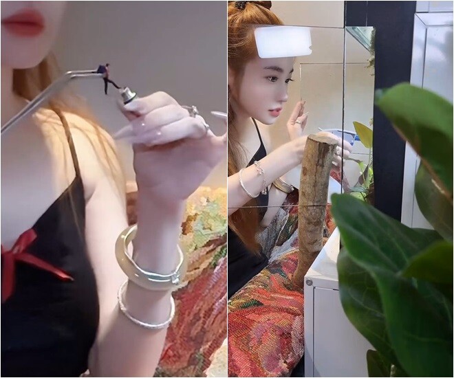 Từng chi tiết nhỏ đều được chăm chút. Elly tỉ mỉ gắn mô hình người leo núi, suối nước, đèn sáng lấp lánh trong nhà tí hon. Cô nói, đó là cách cô lưu giữ “khoảng trời của Đà Lạt” - nơi mang lại cảm giác bình yên nhất với cô. 