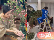 Vân Trang không còn thiết ra đường, ngồi tỉ mẩn nhặt 1001 cái lá, từng cành hoa để trang hoàng biệt thự 1.000m2