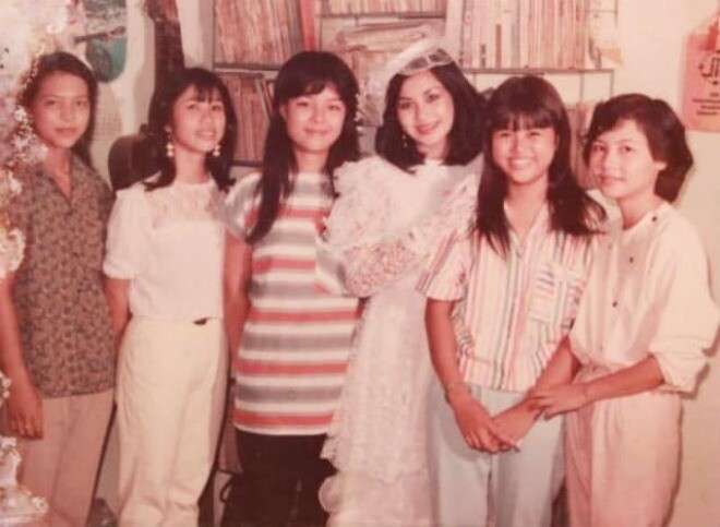 Hình ảnh khi Thanh Lam làm đám cưới ở tuổi 19.