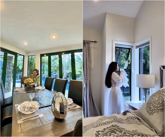 Diễn viên “Thương nhớ ở ai” sống sung sướng trong căn nhà rộng rãi ở New Zealand. Cơ ngơi rộng rãi, ngập tràn ánh sáng và hơi thở thiên nhiên. 