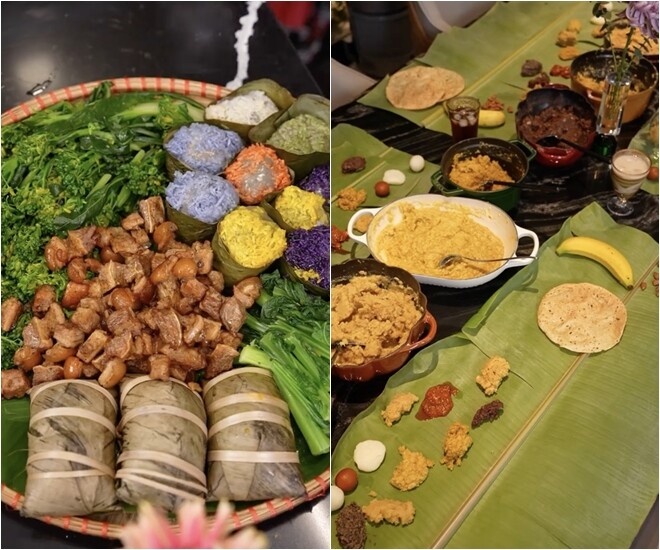 Thế nhưng, đôi khi cô lại gây sốt khi đưa cả nhà trở về với sự mộc mạc qua những bữa cơm đèn dầu, chỉ có rau luộc, cá kho và dưa cà - những món ăn gắn liền với quê hương khiến mẹ ruột cũng phải thốt lên vì sự giản dị đến khó tin của con gái.